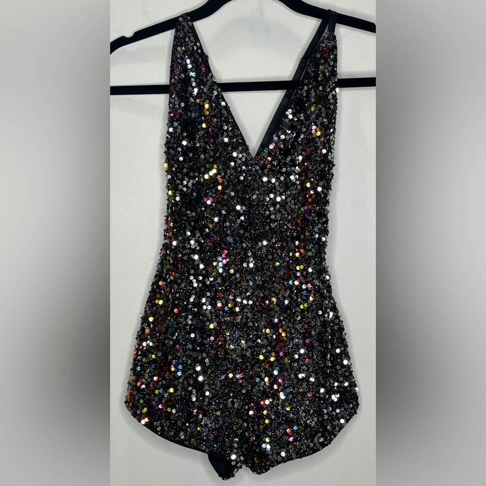 Forever 21 Black Sequin Romper